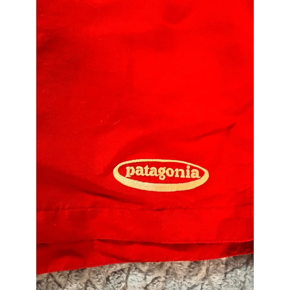 Patagonia Mens 33 Paddler Board‎ Shorts Vintage Lace Up Swim Trunks Red